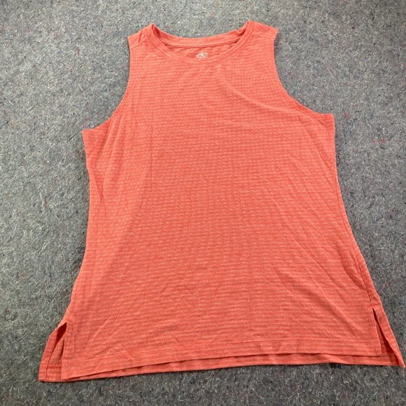 Athletic Works Tops - Athletic Works Activewear Womens Orange Stripes Tank Top Size L (12-14)